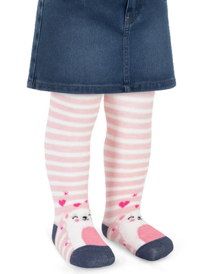 Civil Baby Love Bear 6-18 Ay Bebek Kız Külotlu Çorap - Pembe