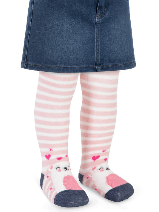 Civil Baby Love Bear 6-18 Ay Bebek Kız Külotlu Çorap - Pembe