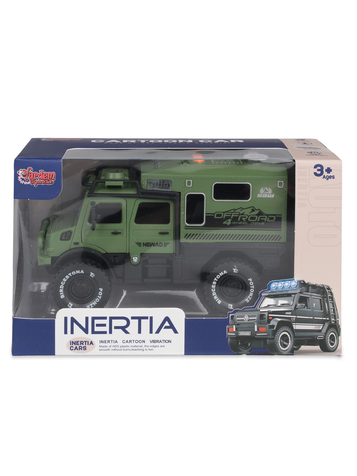 Vardem Kutulu Sürtmeli Işıklı Müzikli Off-Road Lüks Araba - Haki