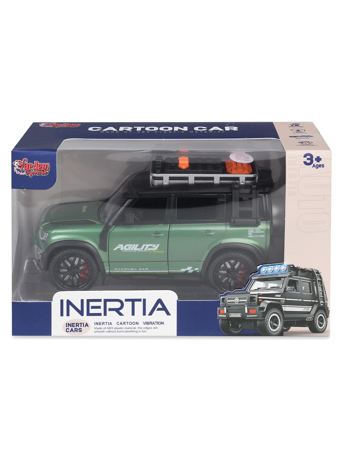 Vardem Kutulu Sürtmeli Işıklı Müzikli Off-Road Lüks Araba - Yeşil