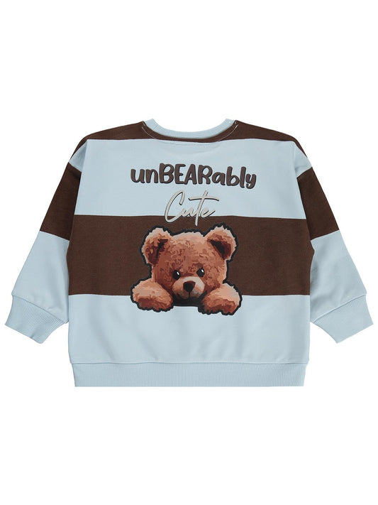 Civil Boys TEDDY BASKILI 2-5 Yaş Sweatshirt - Mavi