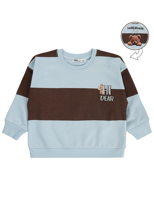 Civil Boys TEDDY BASKILI 2-5 Yaş Sweatshirt - Mavi