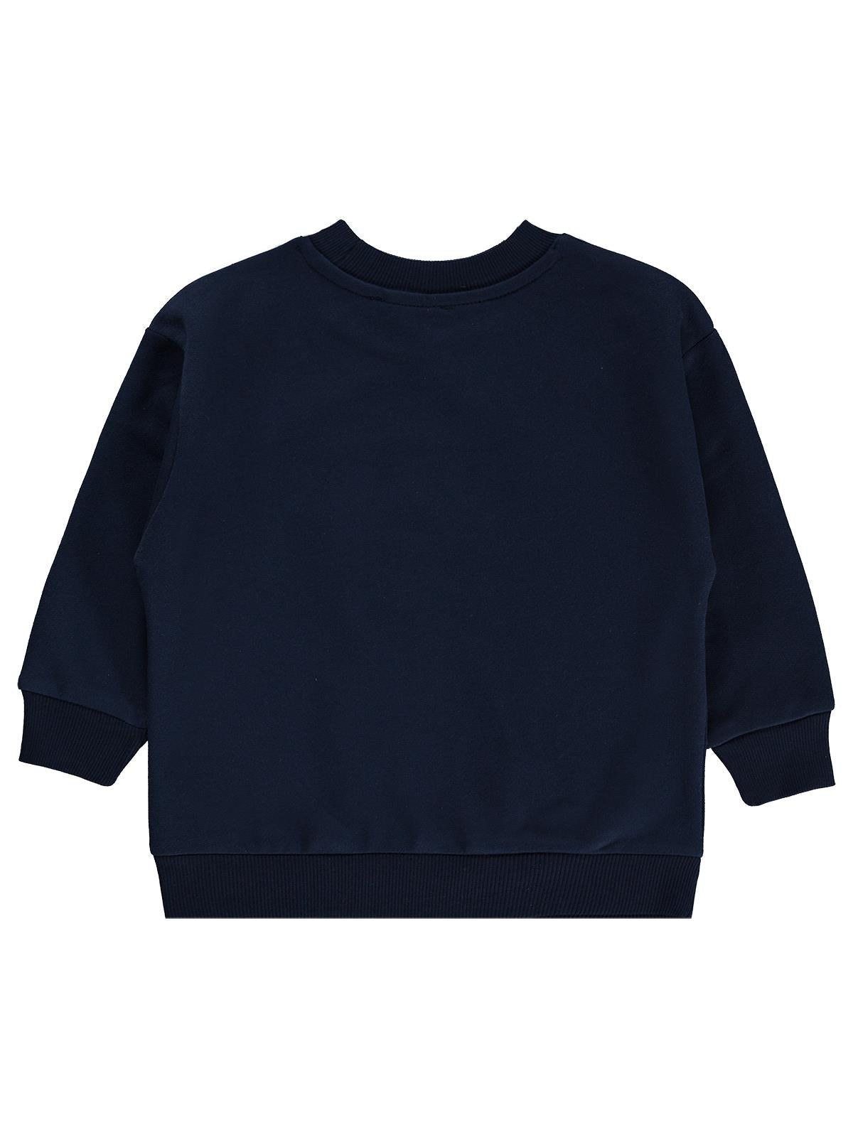 Civil Boys Şapkalı Teddy Baskılı 2-5 Yaş Sweatshirt - Lacivert