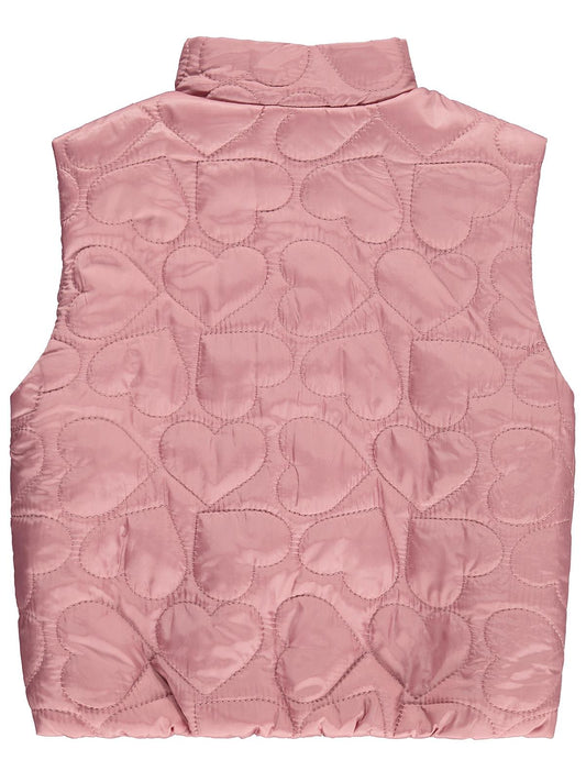 Civil Girls Kalpli Kapitone 6-9 Yaş Yelek - Pembe