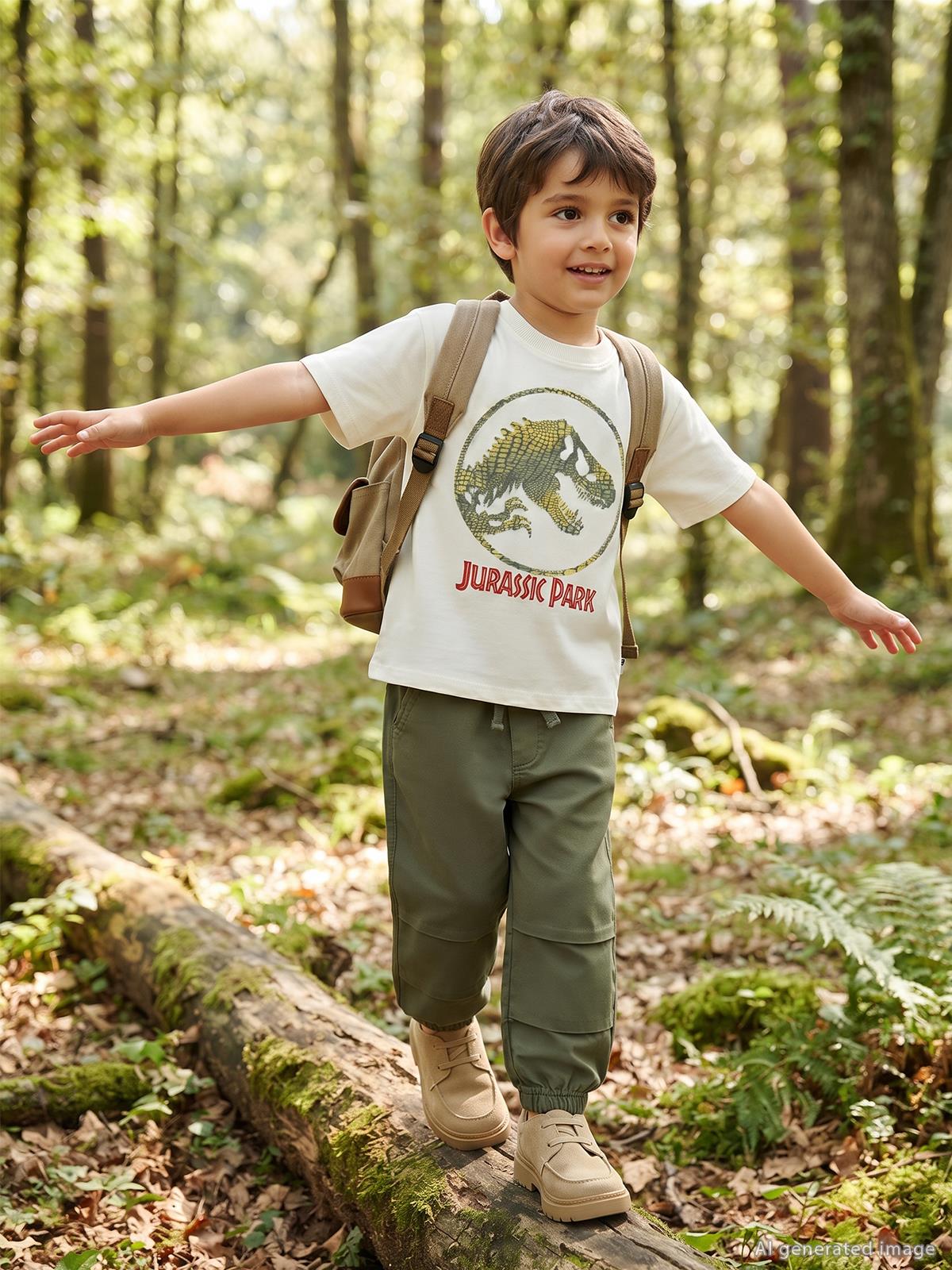Civil Boys Paçası Lastikli 6-9 Yaş Pantolon - Haki