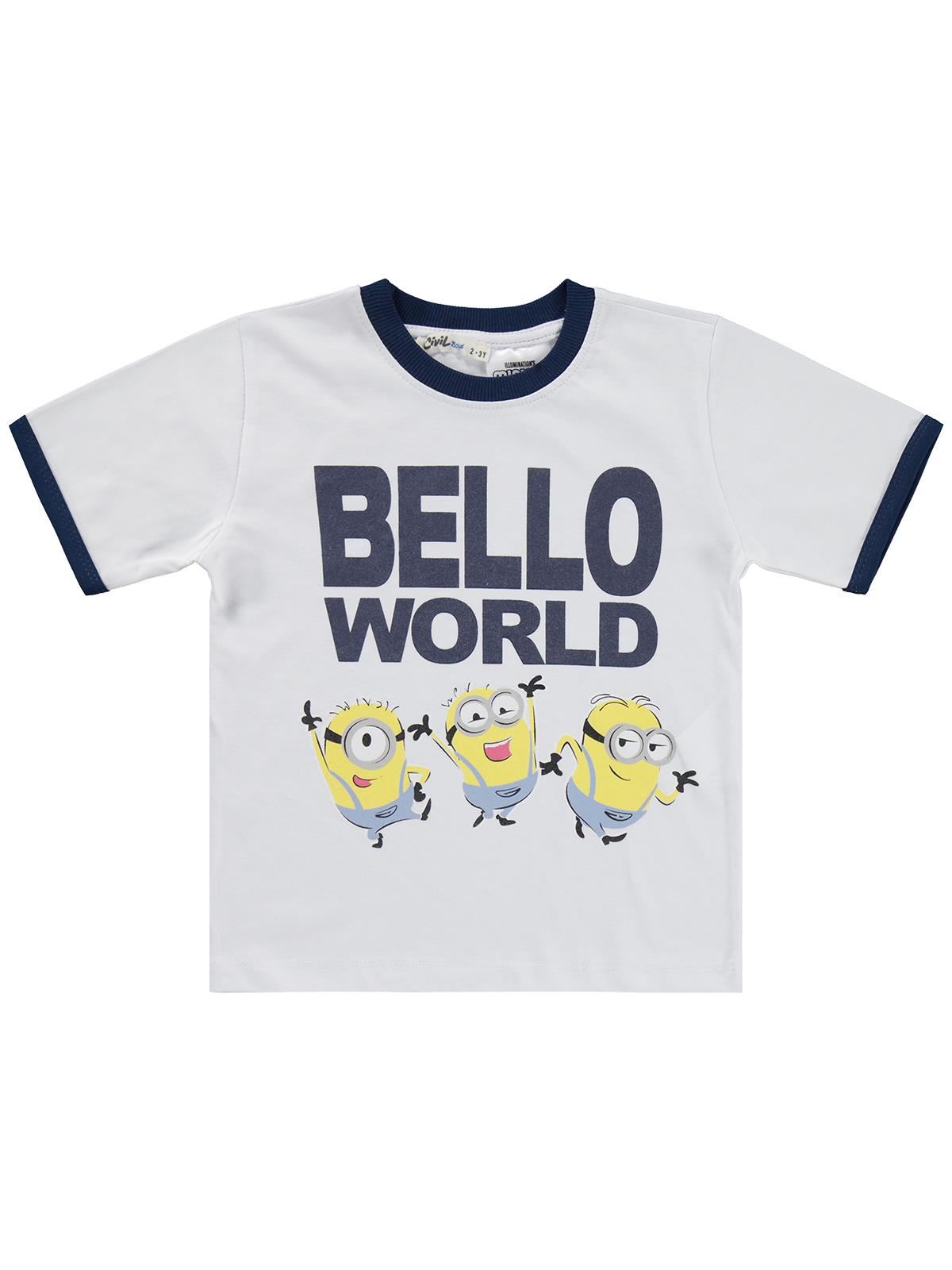 Minions 2-9 Yaş Şortlu Takım - Beyaz