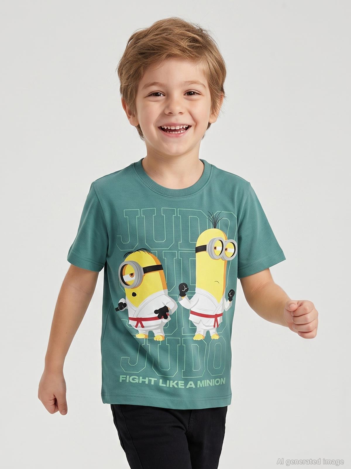 Minions 2-9 Yaş Erkek Tişört - Yeşil