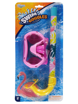Swim Goggles Kartela Şnorkel - Pembe