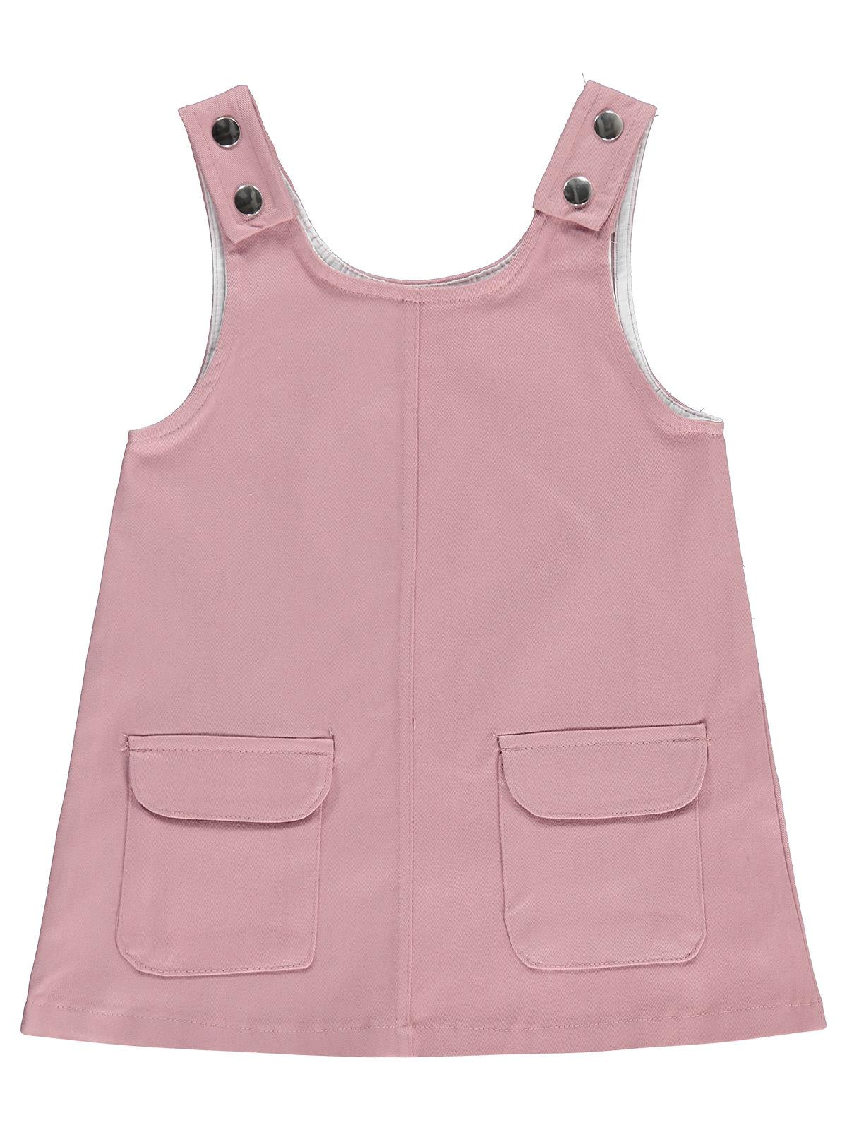 Civil Girls Uzun Kollu Tisörtlü 2-5 Yaş Elbise - Pembe
