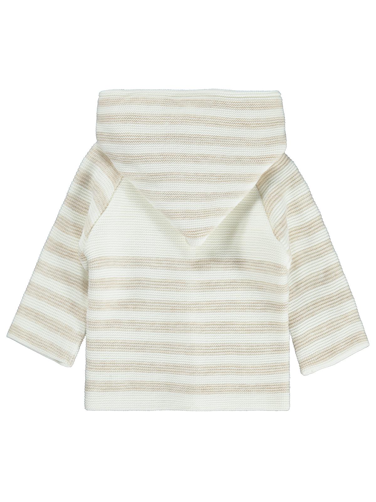 Civil Baby Çizgili Kapüşonlu 6-18 Ay Hırka - Kahverengi