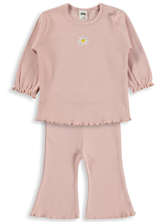 Civil Baby Papatya Nakışlı 6-18 Ay Takım - Pembe