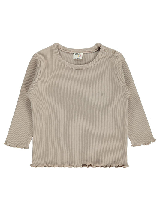 Civil Baby Kol Ucu Detaylı 6-18 Ay Sweatshirt - Bej