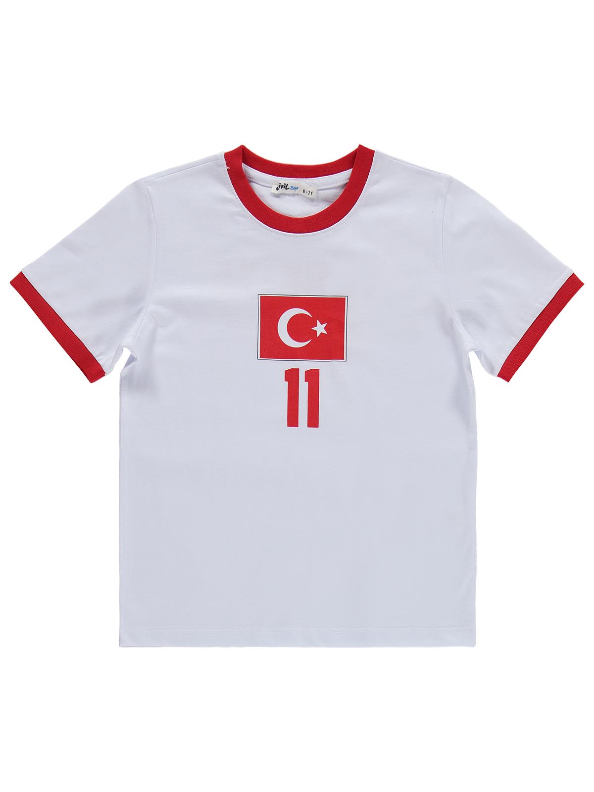 Civil Boys Türkiye Baskılı 10-13 Yaş Takım - Beyaz
