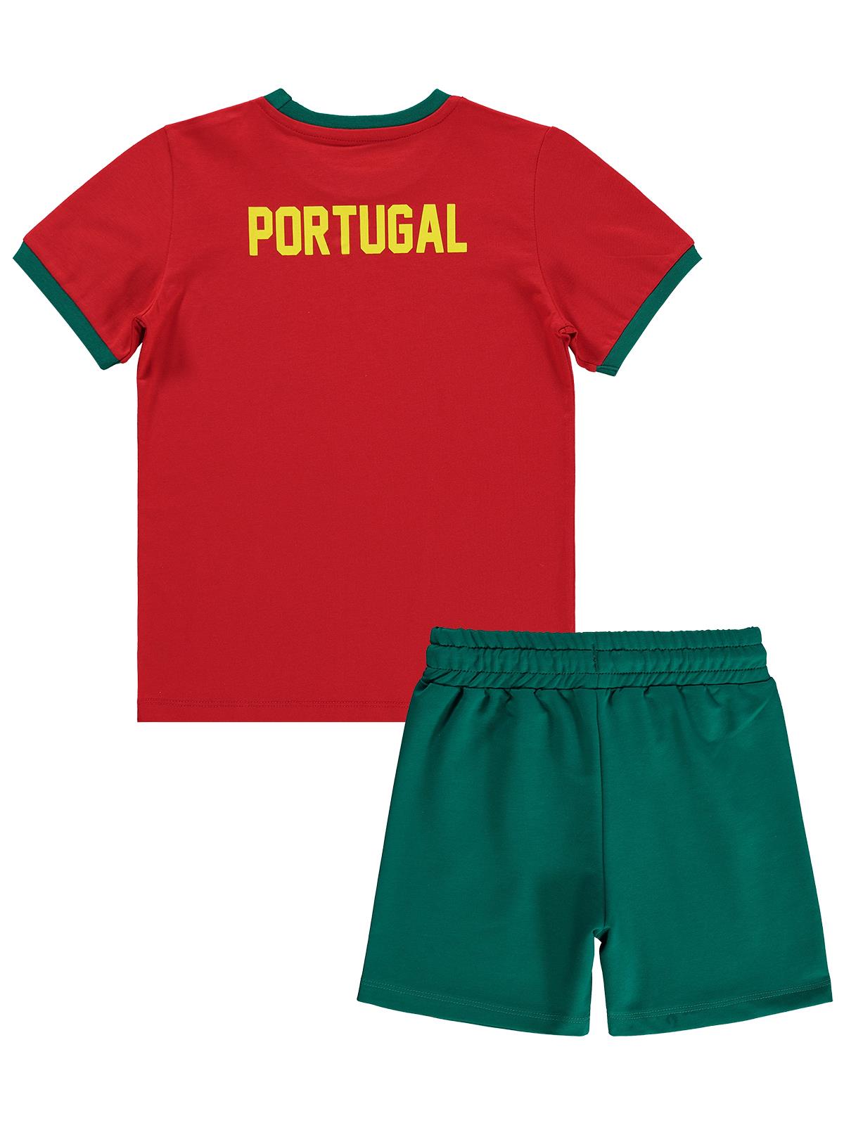 Civil Boys Portugal Baskılı 10-13 Yaş Takım - Kırmızı