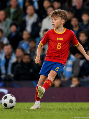 Civil Boys Spain Baskılı 2'li 10-13 Yaş Takım - Pamuk Forma - Kırmızı