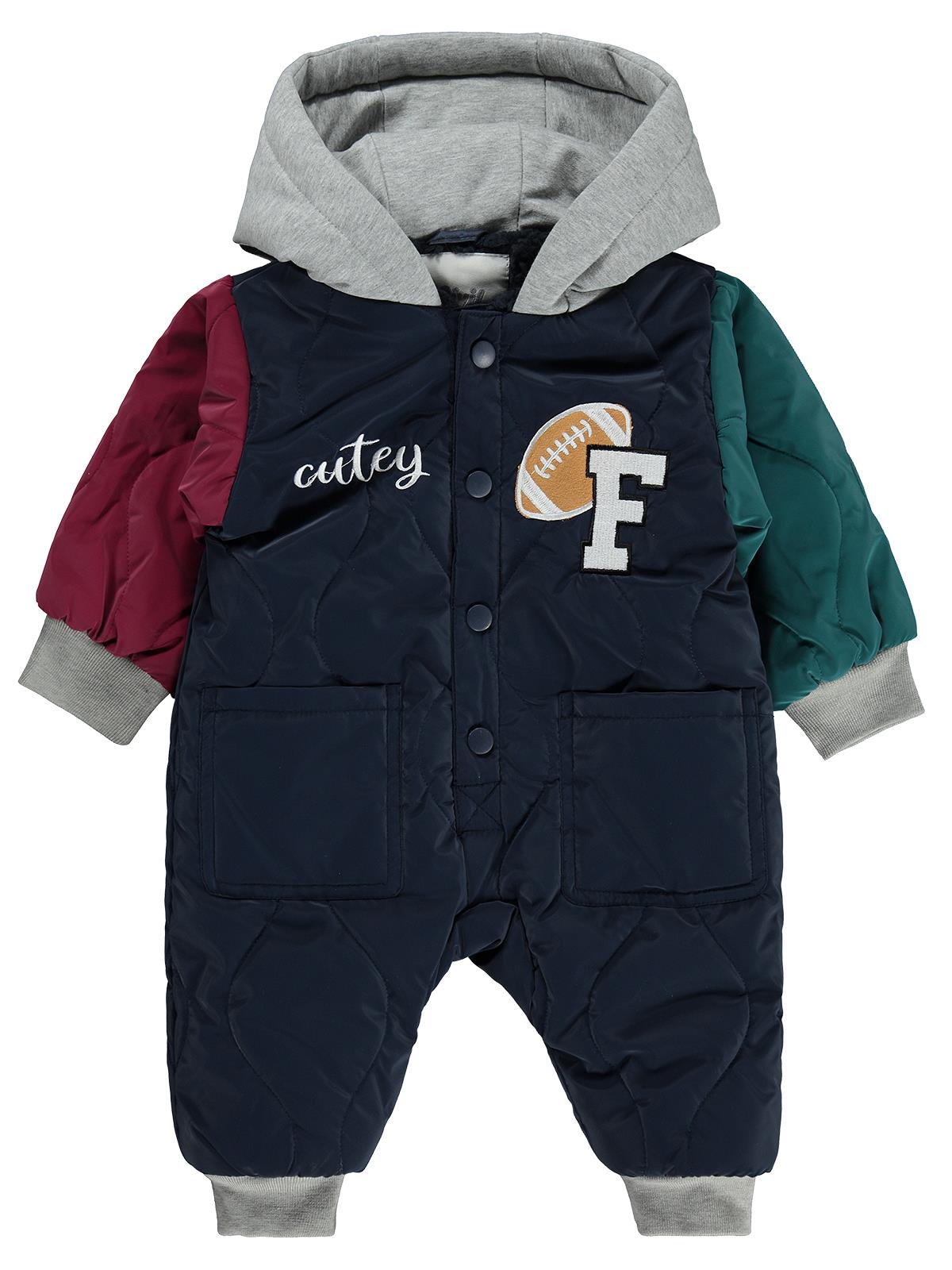 Civil Baby F Nakışlı 6-18 Ay Astronot Tulum - Lacivert