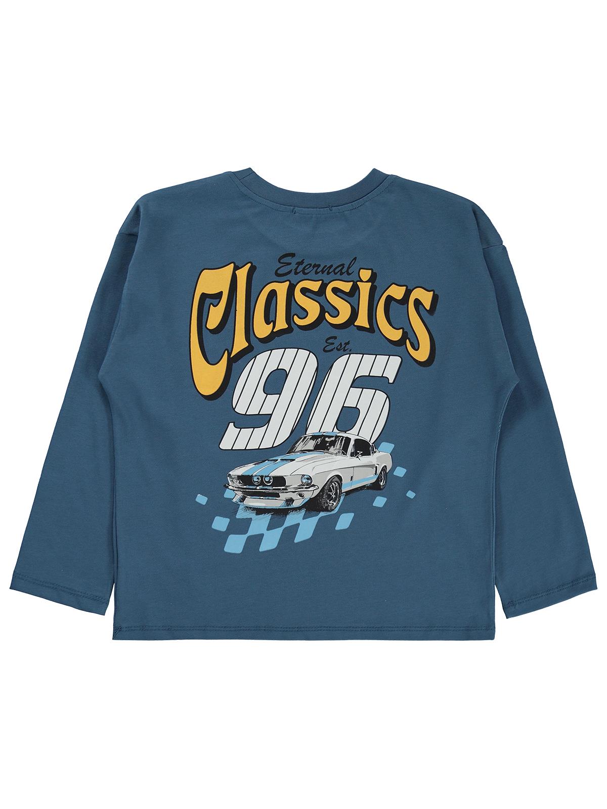 Civil Erkek Çocuk Classıc Est 96 Baskılı Sweatshirt Km | Süprem | Okul Kreş ve Günlük Kullanım - Lacivert