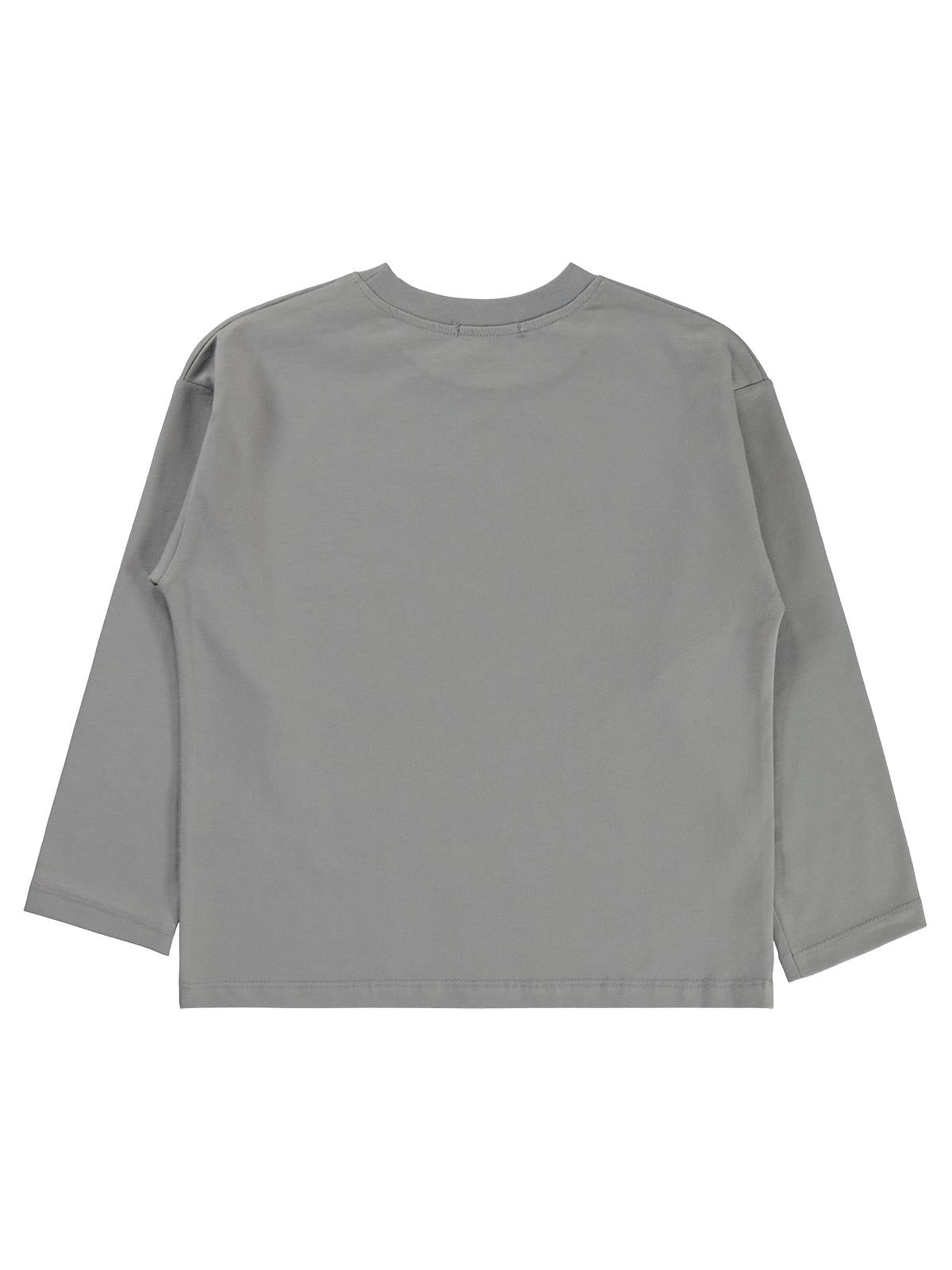 Civil Boys Erkek Çocuk Adventure Baskılı Sweatshirt Km | Süprem Uzun Kol | Okul Kreş ve Günlük Kullanım - Gri