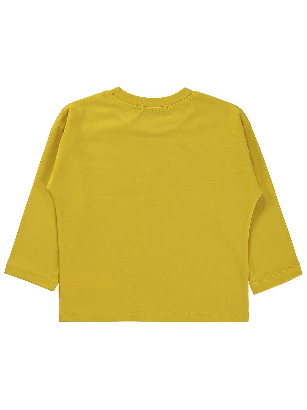 Civil Erkek Çocuk Nıce Team Baskılı Sweatshirt Km | Süprem Uzun Kol | Okul Kreş ve Günlük Kullanım - Hardal