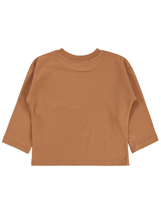 Civil Boys Erkek Çocuk 96 Toplar Baskılı Sweatshirt Km | Süprem Uzun Kol | Okul Kreş ve Günlük Kullanım - Kahve