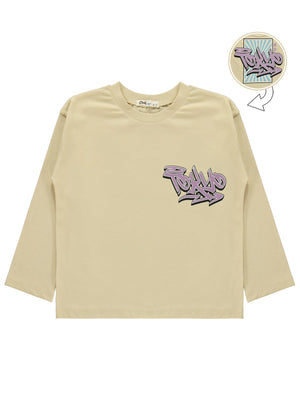 Civil Boys Tokyo Baskılı 10-13 Yaş Sweatshirt  - Koyu Taş Rengi