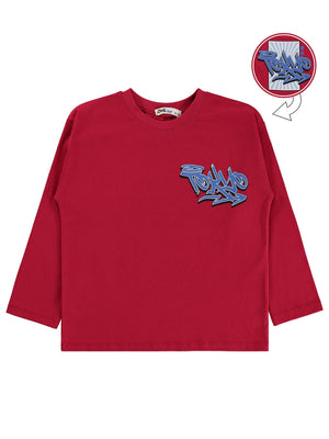 Civil Boys Tokyo Baskılı 6-9 Yaş Sweatshirt  - Kırmızı