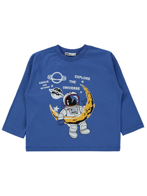 Civil Boys Explore The Baskılı 2-5 Yaş Sweatshirt  - Mavi
