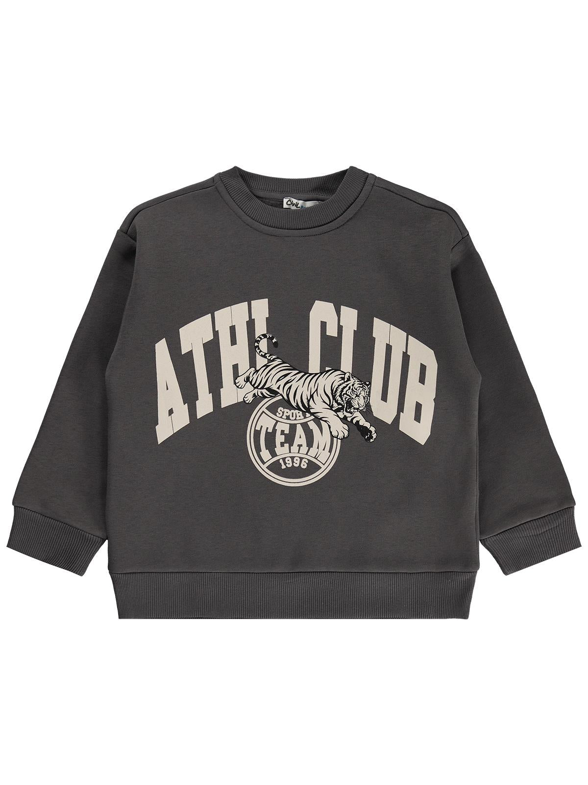 Civil Boys Athı Club Baskılı 6-9 Yaş Sweatshirt - Gri