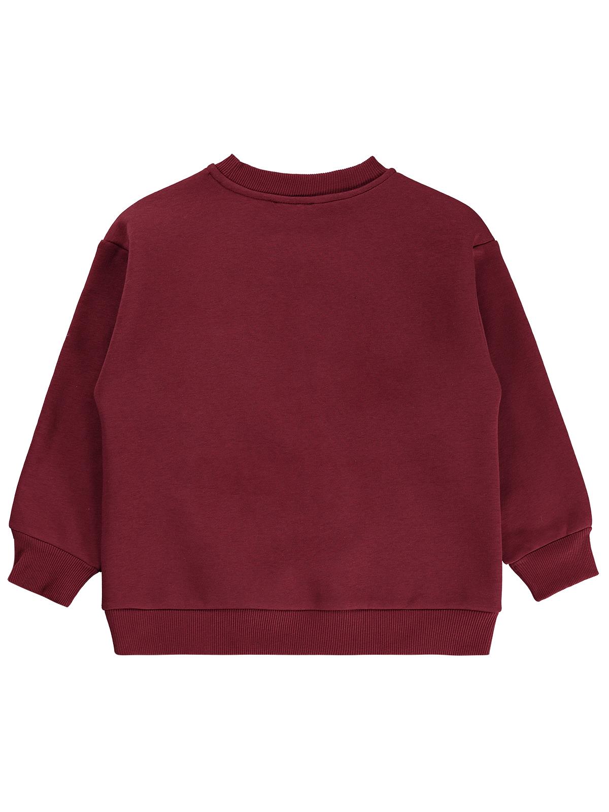 Civil Boys Shıbuya Tokyo Baskılı 6-9 Yaş Sweatshirt - Bordo