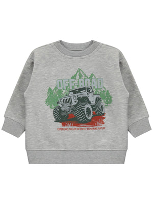 Civil Boys Off-Road Baskılı 2-5 Yaş Sweatshirt - Gri