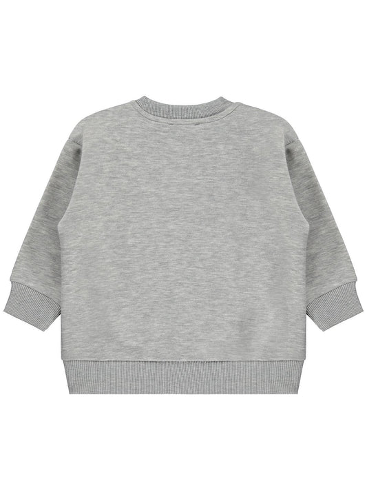 Civil Boys  Kepçe Baskılı 2-5 Yaş Sweatshirt - Gri