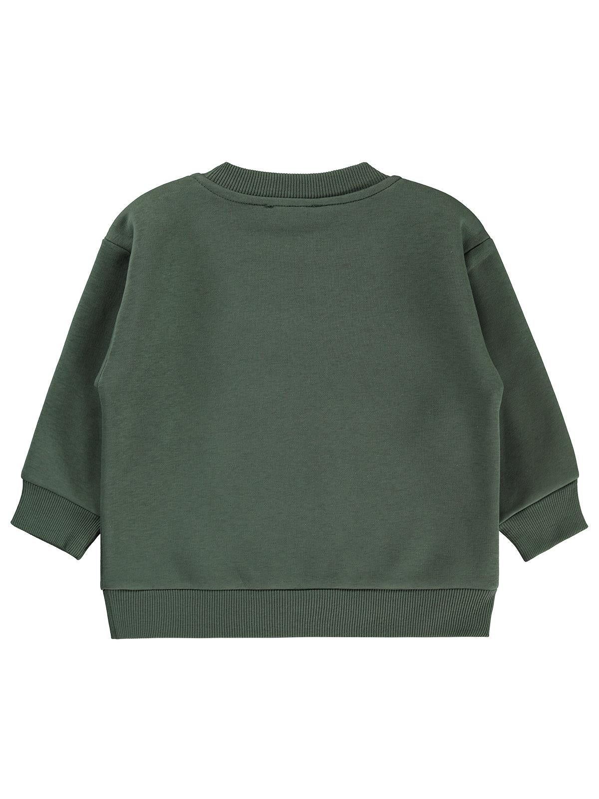 Civil Erkek Çocuk Speed Crıme Baskılı Sweatshirt Km | 3 İp Uzun Kol | Okul Kreş ve Günlük Kullanım - Haki