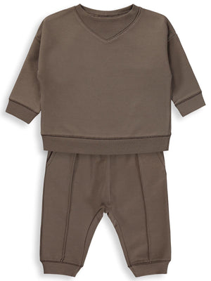 Civil Baby Basic 6-18 Ay Takım - Kahverengi