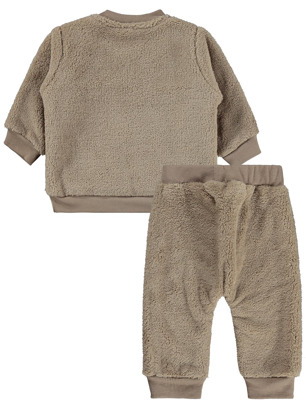 Civil Baby Kaşkorse Cepli 6-18 Ay Takım - Kahverengi