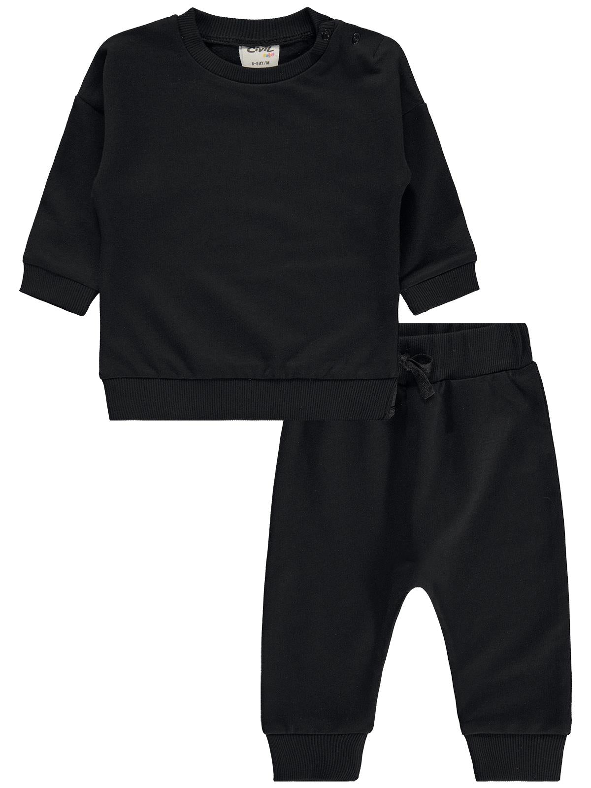 Civil Baby Basic 6-18 Ay Takım - Siyah
