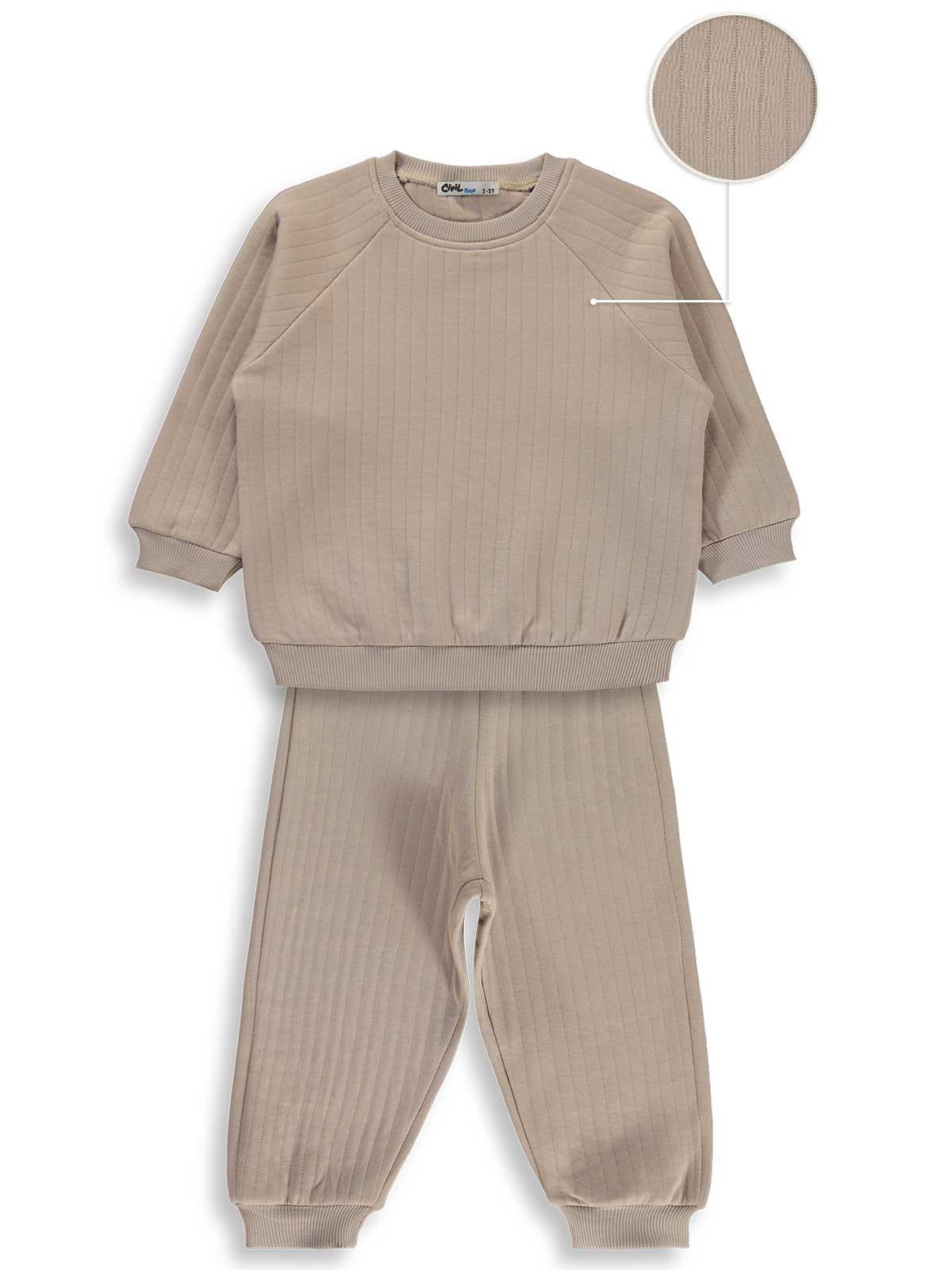 Civil Boys Kapitone 2-5 Yaş Takım - Bej