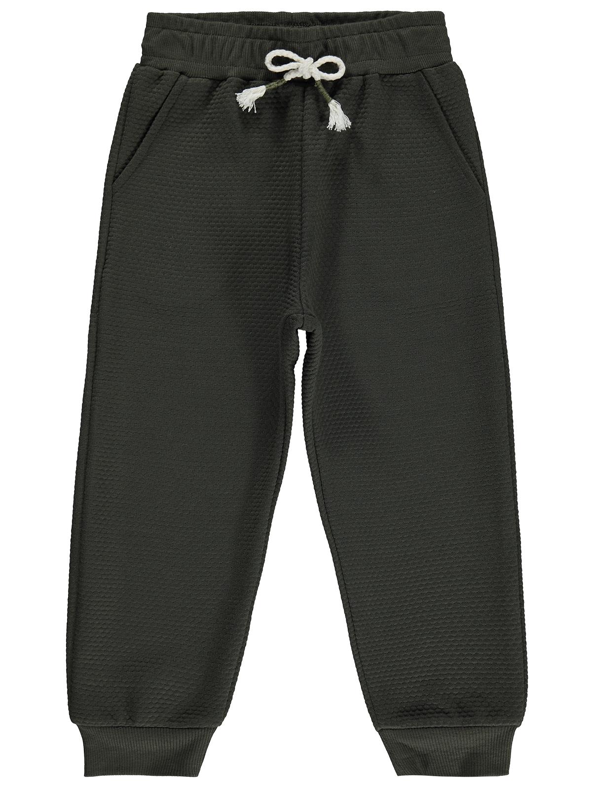 Civil Boys Erkek Çocuk Petek Kumaşlı Eşofman Altı | Jakarlı Süprem | Okul Kreş ve Günlük Kullanım - Haki
