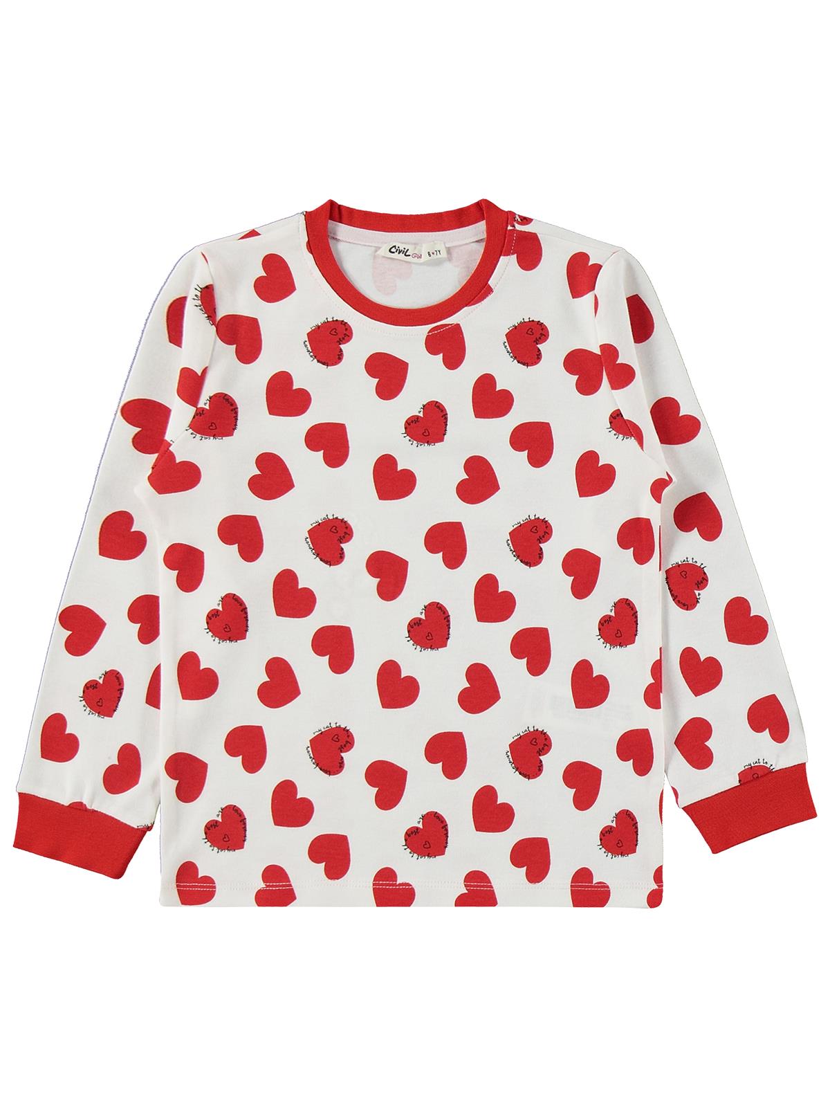 Civil Girls Kalpli 10-13 Yaş Pijama Takımı - Kırmızı