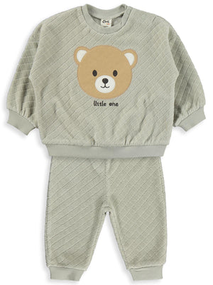 Civil Baby Ayıcık Nakışlı 3-18 Ay Takım - Haki