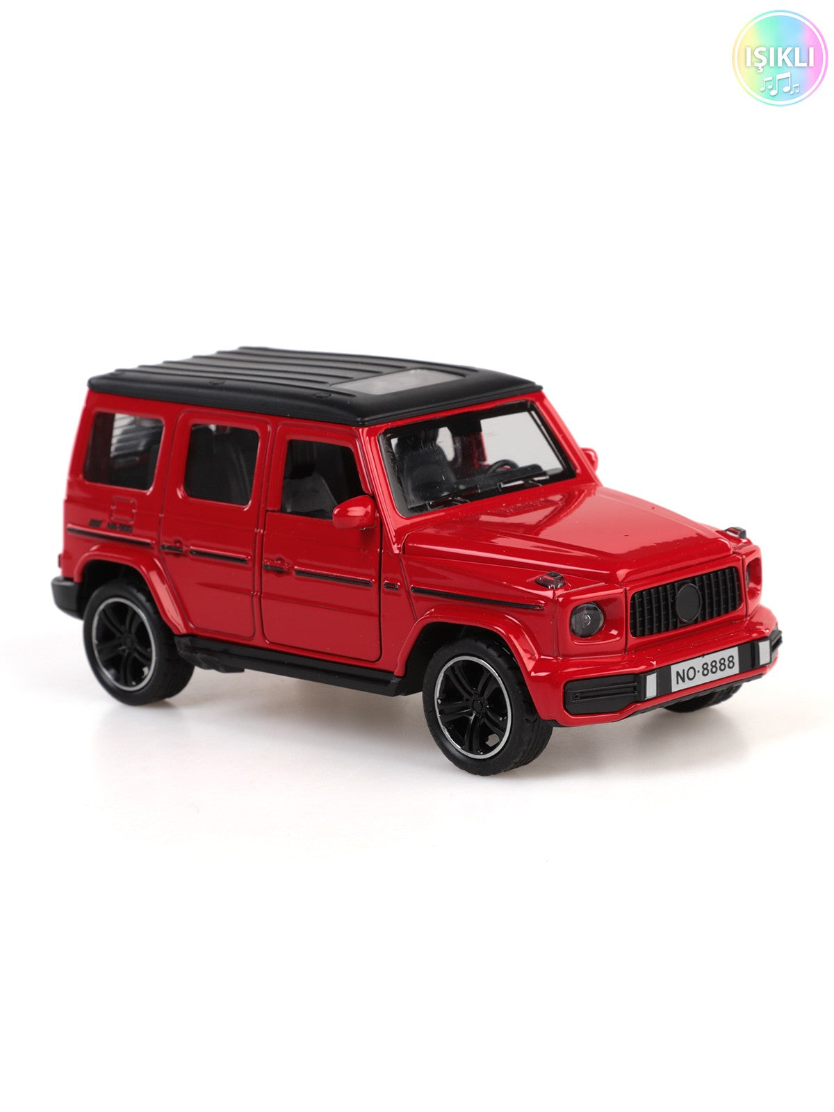 Vardem Kut.çek bırak 1:32 Işıklı Ve Sesli Metal Jeep - Kırmızı