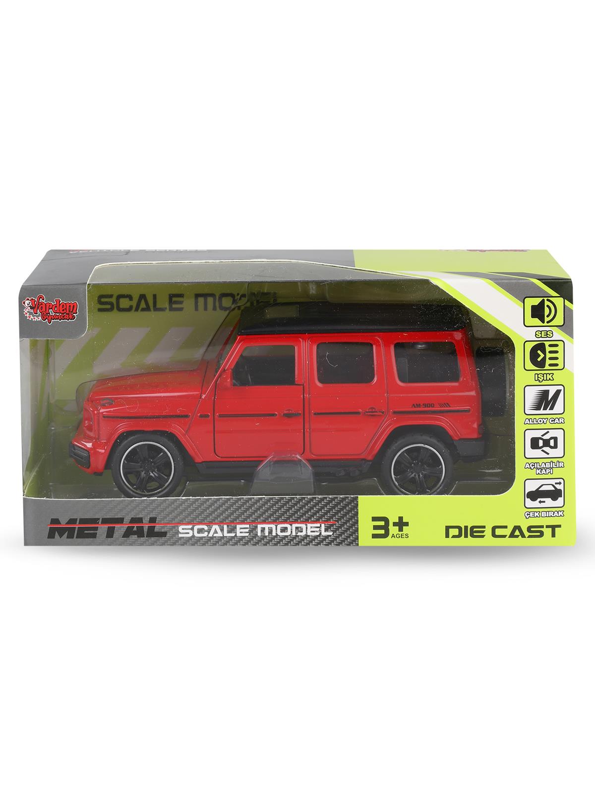 Vardem Kut.çek bırak 1:32 Işıklı Ve Sesli Metal Jeep - Bordo