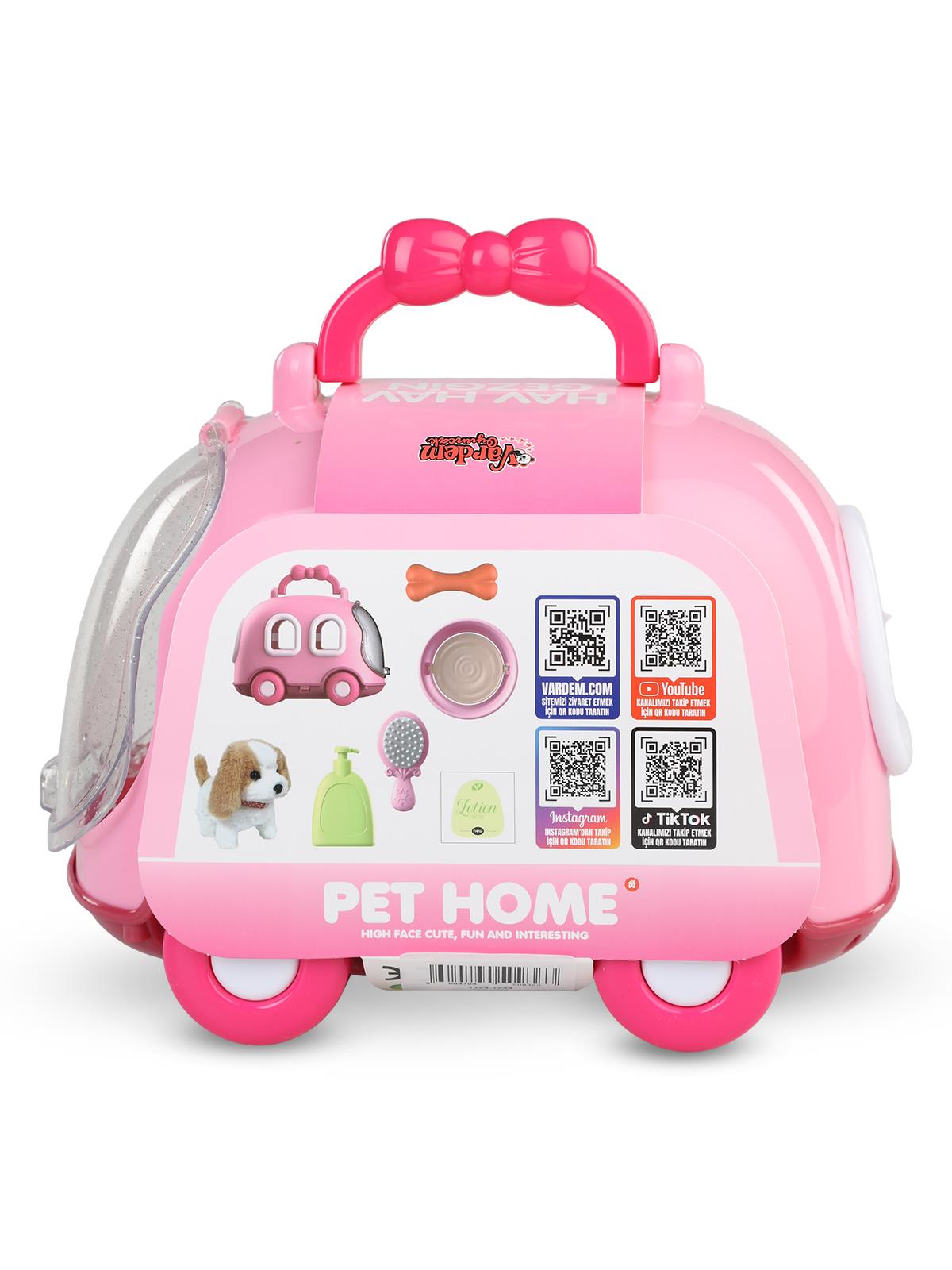Vardem Tasıma Cantalı Seslı Hareketlı Kopek - Pembe