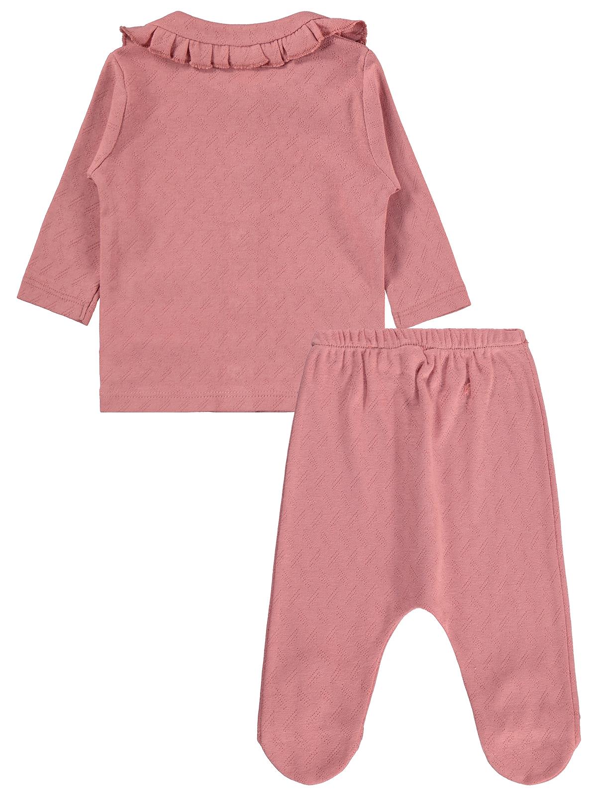 Civil Baby Jakarlı Ribana 1-9 Ay Pijama Takımı - Pembe