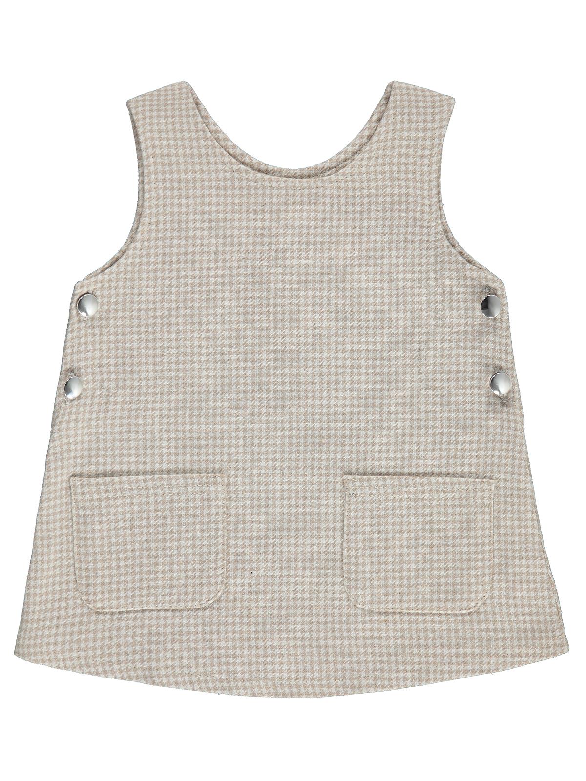 Civil Baby Brode Yakalı 6-18 Ay Elbise - Bej