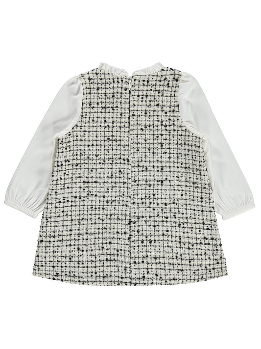 Civil Baby Beyaz Kollu 6-18 Ay Elbise - Siyah