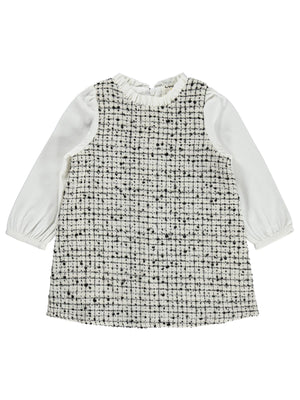 Civil Baby Beyaz Kollu 6-18 Ay Elbise - Siyah