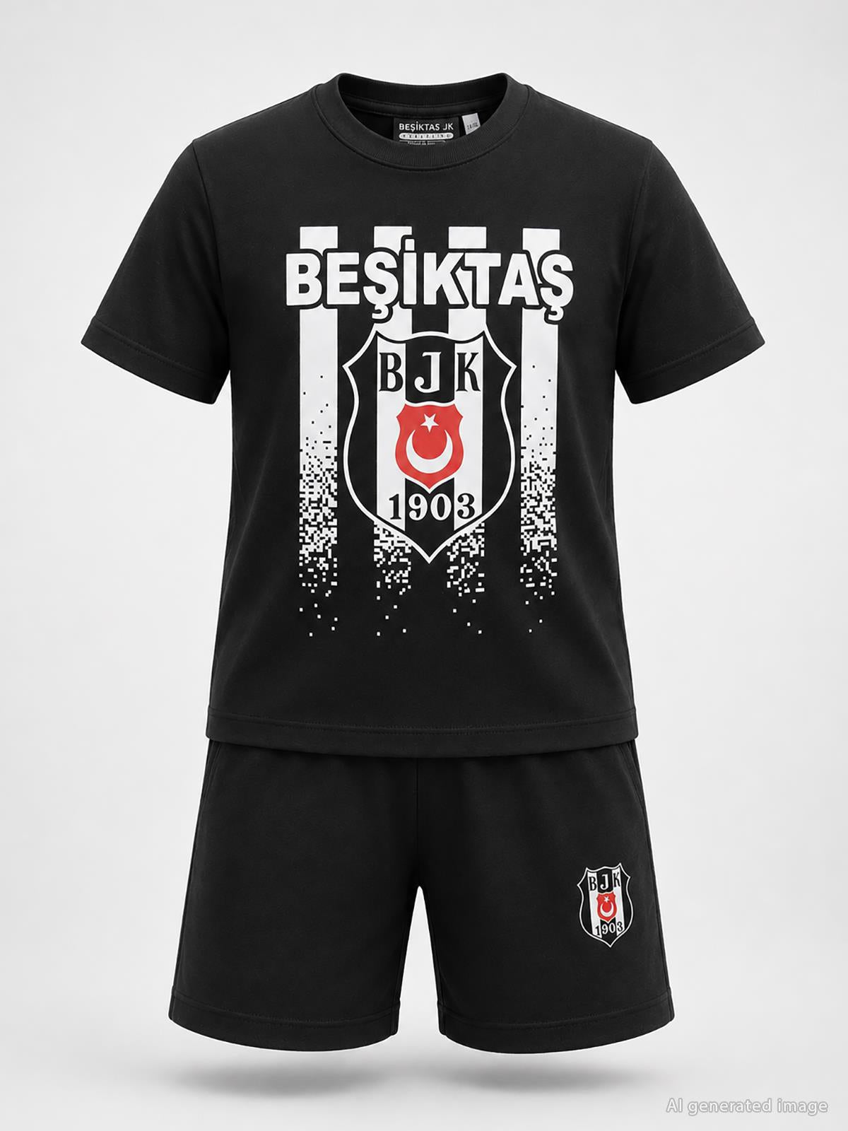 Civil Boys Beşiktaş Çizgili 3-13 Yaş Takım - Siyah