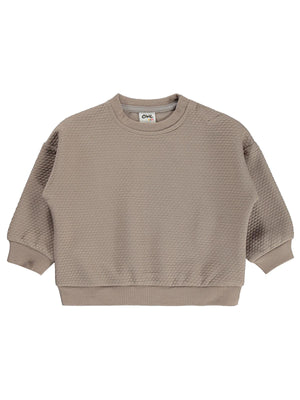 Civil Baby Düz Petek 6-18 Ay Sweatshirt - Bej