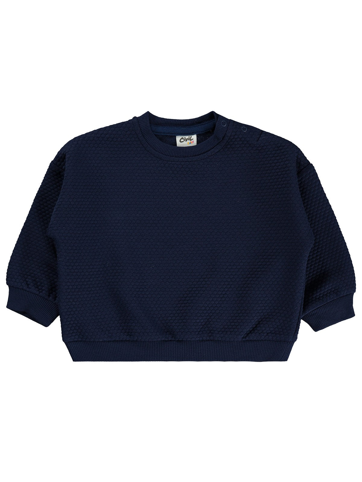 Civil Baby Düz Petek 6-18 Ay Sweatshirt - Lacivert