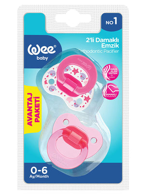 Wee Baby 2’li Damaklı Emzik No:2 - Pembe